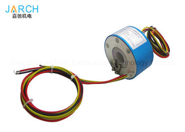 Aluminium 300RPM Electrical Contacts Of Through Bore Slip Ring 2 ~ 36 Circuits OD 25.4mm slip ring unit