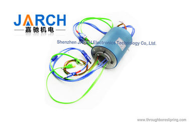 500Rpm 2 USB Signal Ethernet Through Bore Slip Ring Size 30mm  2 Channel 1000M